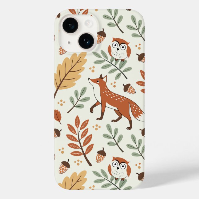 Coques Case-Mate iPhone Élégant Motif d'automne scandinave (Verso)