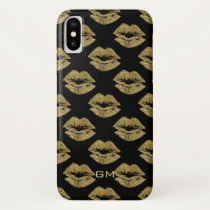 Case-Mate iPhone Case Élégant Motif de lèvres Parties scintillant or