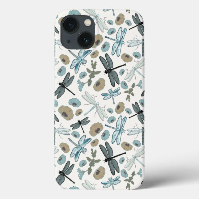 Coques Case-Mate iPhone Élégant Motif de libellules (Verso)