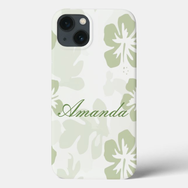 Coques Case-Mate iPhone Élégant Motif d'Hibiscus de l'âge bouché (Verso)