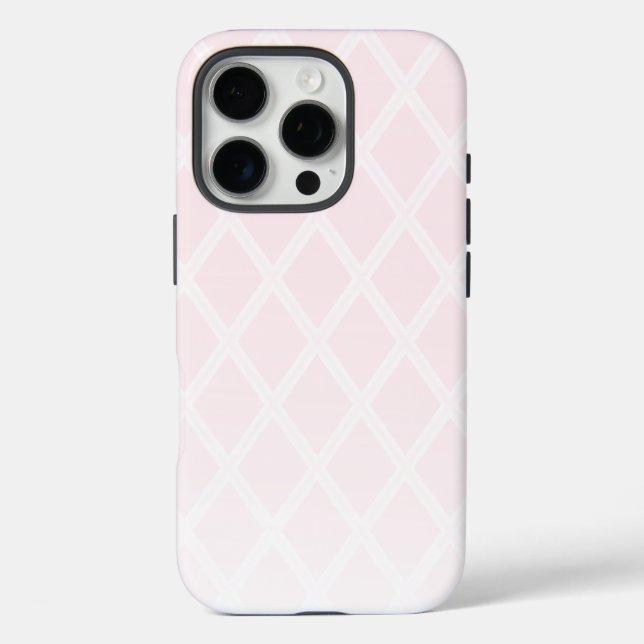 Coques Case-Mate iPhone Élégant Motif Diamant en Pastel Pink Ombre (Verso)