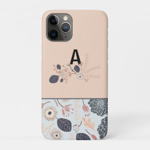 Case-Mate iPhone Case Élégant motif floral Monogramme initial