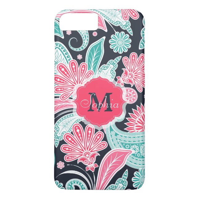 Coques Case-Mate iPhone Elégant motif floral paisley tendance (Dos)