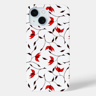 Coque Pour iPhone 15 Élégant Motif minimaliste Floral
