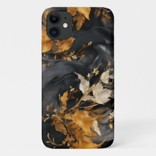 Case-Mate iPhone Case Élégant Noir Blanc Or Floral Motif répétitif