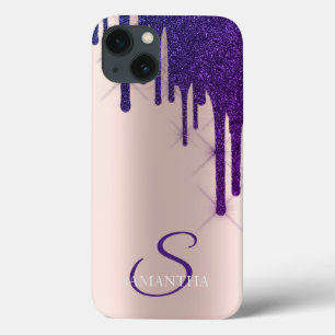 Case-Mate iPhone Case Élégant Parties scintillant violet  Rose Gold