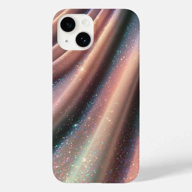 Coques Case-Mate iPhone Elegant Pastel Iridescent Glitter Silk Waves Shimm (Verso)