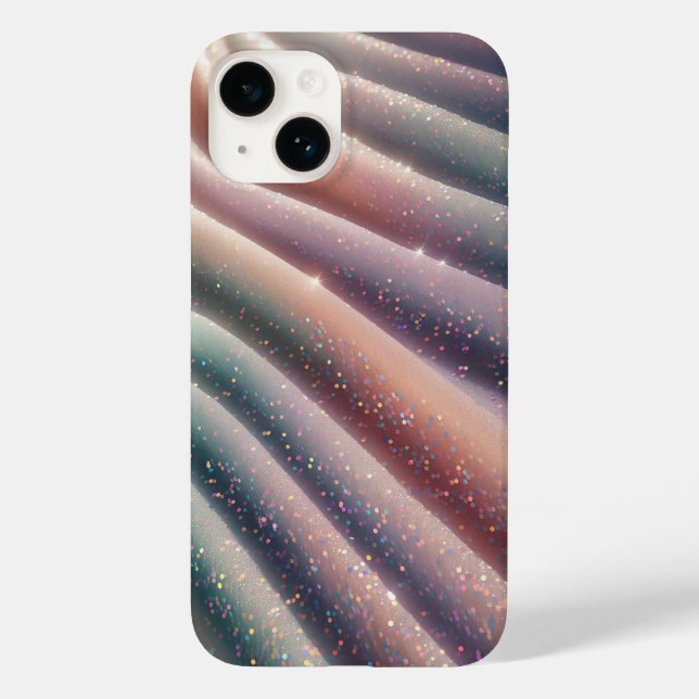 Coques Case-Mate iPhone Elegant Pastel Iridescent Glitter Silk Waves Shimm (Verso)