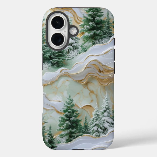 Coques Case-Mate iPhone Elégant pays des merveilles hivernales avec des ar (Verso)