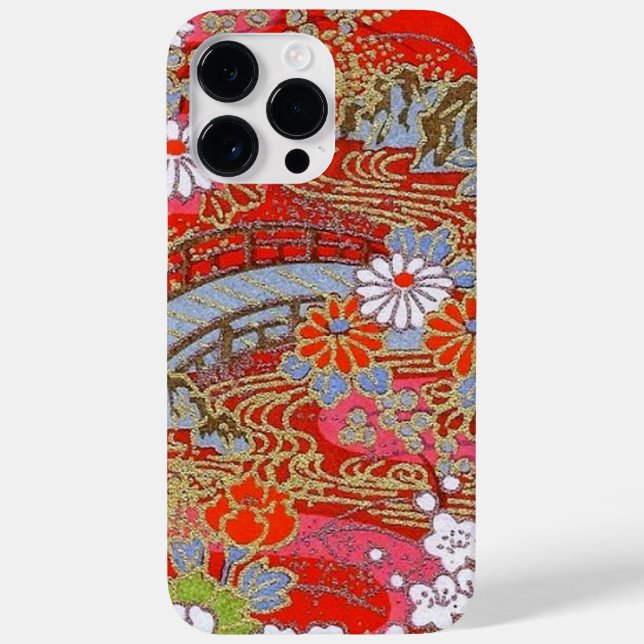 Coques Case-Mate iPhone Elégant pont de fleurs Washi Origami japonais (Verso)