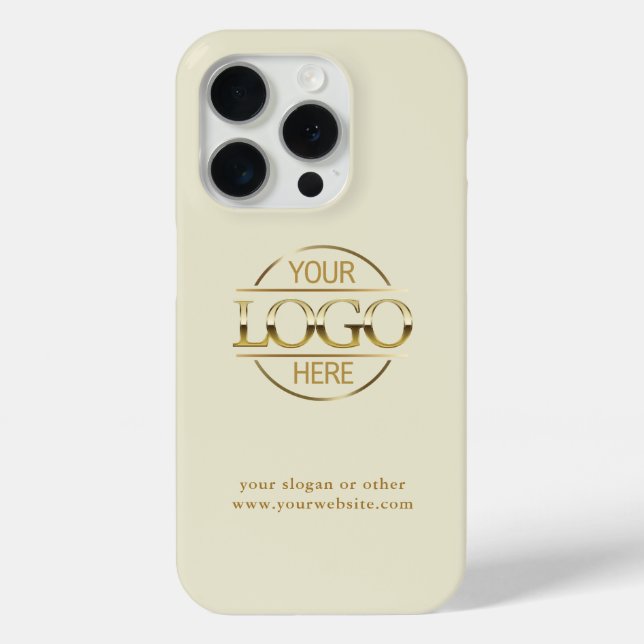 Coques Case-Mate iPhone Elegant Professional Custom Beige Business Logo (Verso)