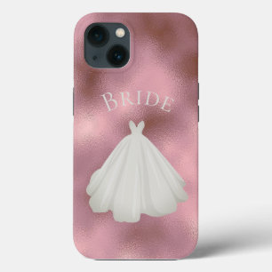 Case-Mate iPhone Case Élégant rose blanc mariée Gown Mariage de typog