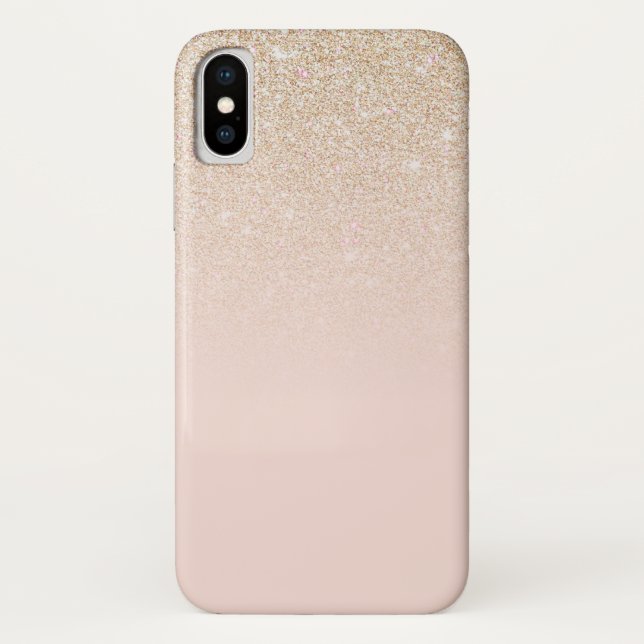 Coques Case-Mate iPhone Elégant Rose d'or fille  rose Parties scintillant  (Dos)