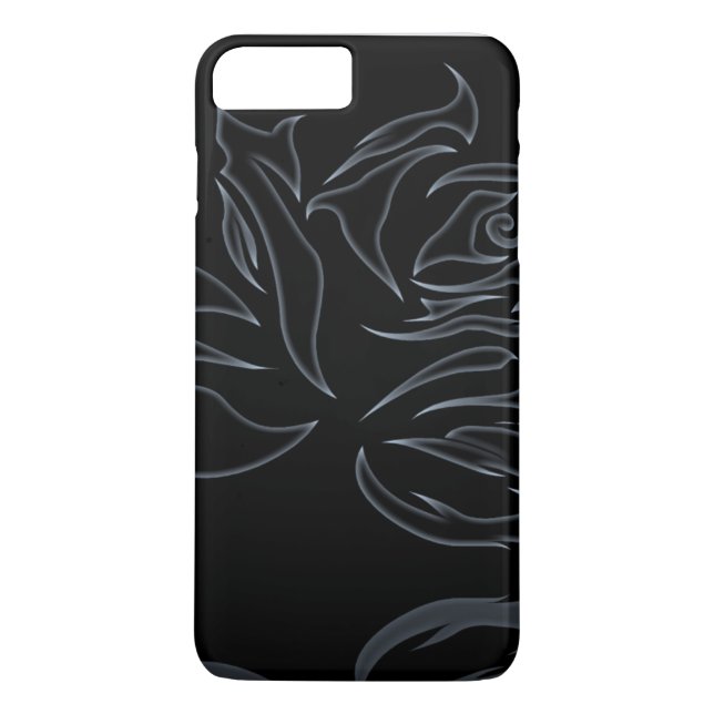 Coques Case-Mate iPhone Elégant rose floral argent robuste (Dos)