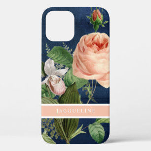 Case-Mate iPhone Case Élégant Rose Floral vert rose avec Marine Bois