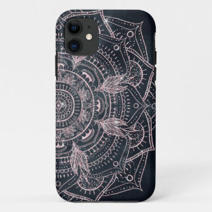 Case-Mate iPhone Case Elégant Rose Gold Mandala Gray Nebula Design
