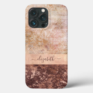 Case-Mate iPhone Case Élégant Rose Gold Marble Agate Script Coque-Mate i