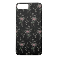 Élégant Rose gravé Vintage
