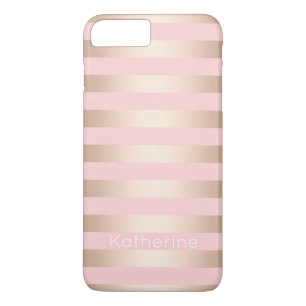 Case-Mate iPhone Case Élégant rose moderne poule doré rose rayé