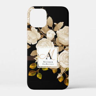 Case-Mate iPhone Case Élégant Rose Monogramme noir