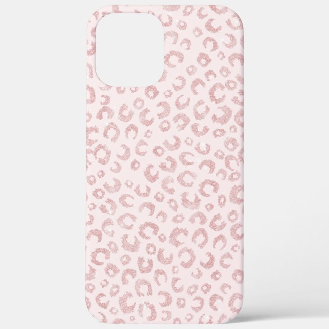 Coques Case-Mate iPhone Élégant Rose Parties scintillant d'or Leopard Moti (Verso)