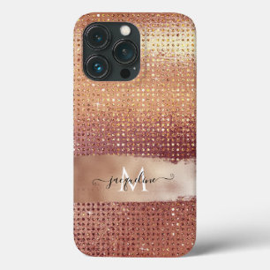Case-Mate iPhone Case Elégant Rose Parties scintillant or Bijoux Bourgog