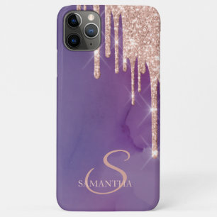 Case-Mate iPhone Case Elégant Rose Parties scintillant or, Purple