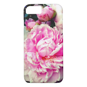Coque Case-Mate Pour iPhone Elégant rose peony blanc floral jardin photo