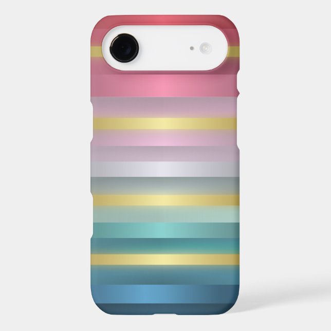 Coques Case-Mate iPhone Elégant rose Turquoise Gold Stripes (Verso)