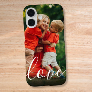Coque Pour iPhone 16 Élégant script personnalisé d'amour photo moderne