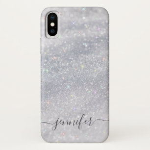 Case-Mate iPhone Case Elegant Silver Glitter