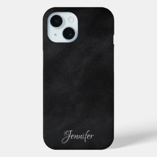 Coque Pour iPhone 15 Elégant tableau noir avec nom