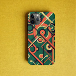 Case-Mate iPhone Case Elégant vert et or Art Déco géométrique