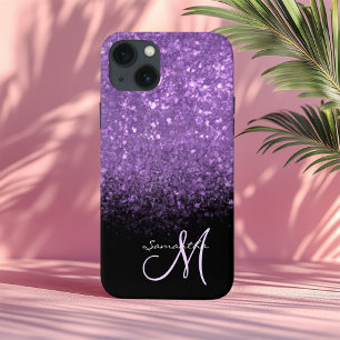 Case-Mate iPhone Case Elégant violet parties scintillant Ombre et noir M