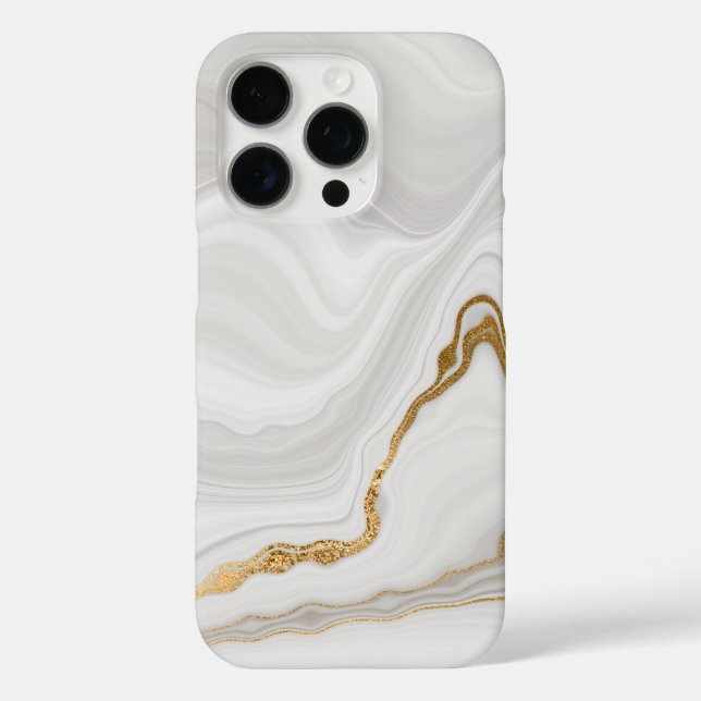 Coques Case-Mate iPhone Elegant White And Gold Marble (Verso)