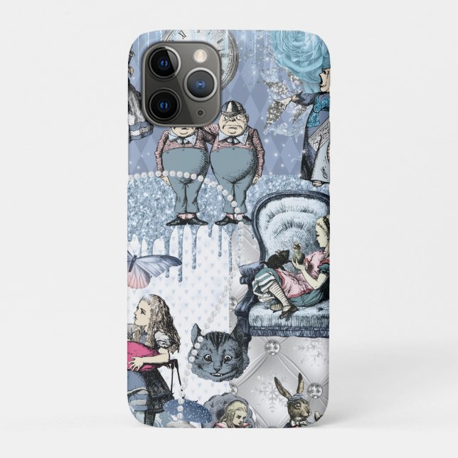 Coques Case-Mate iPhone Elégante Alice au pays des merveilles Bleu (Dos)