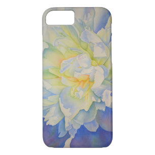 Coque Case-Mate Pour iPhone Elégante aquarelle fleurie de pivoine blanche
