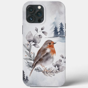 Case-Mate iPhone Case Elégante aquarelle Winter American Robin