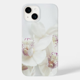 Coque Pour iPhone 14 Élégante boîte téléphonique pour orchidées blanche