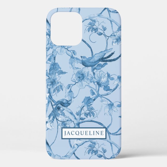 Coques Case-Mate iPhone Élégante Chinoiserie florale Dusty Blancs (Verso)