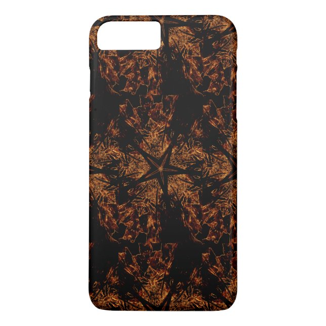 Coques Case-Mate iPhone Elégante conception kaléidoscopique noire étoile B (Dos)