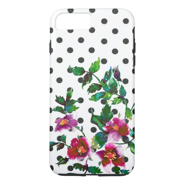 Coques Case-Mate iPhone Elégante couleur magenta rose rose pois (Dos)