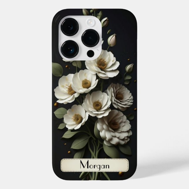 Coques Case-Mate iPhone Élégante fleur 3d Fleur sauvage moderne (Verso)