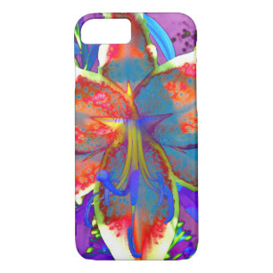 Etui iPhone Case-Mate Élégante fleur rouge rétro abstraite