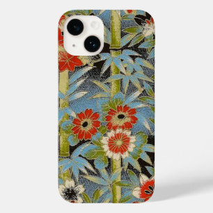 Coque Pour iPhone 14 Elégante Fleurs de bambou en fils de washi japonai