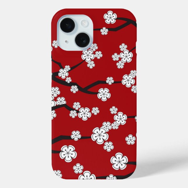 Coques Case-Mate iPhone Elégante Fleurs de Fleur de Cerisier Blanc Sakura  (Verso)
