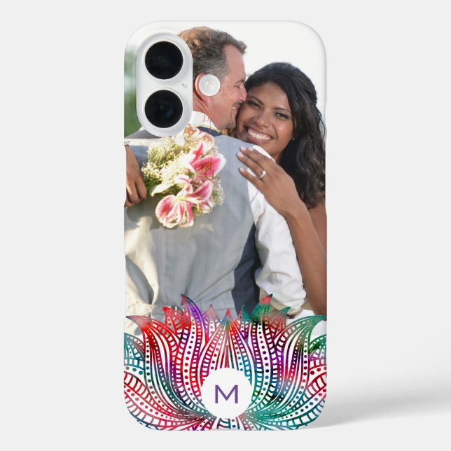 Coques Case-Mate iPhone Elégante Lotus Flower Photo personnalisée (Verso)