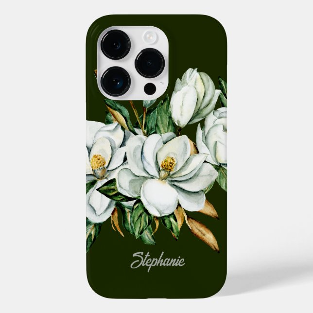 Coques Case-Mate iPhone Élégante Magnolia Blossom Femme de chambre personn (Verso)