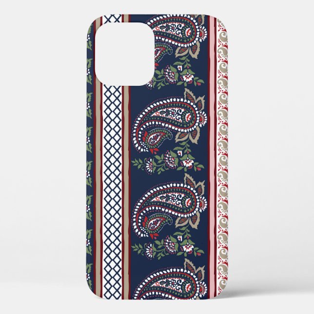 Coques Case-Mate iPhone Elégante Marine Paisley : Conception des frontière (Verso)