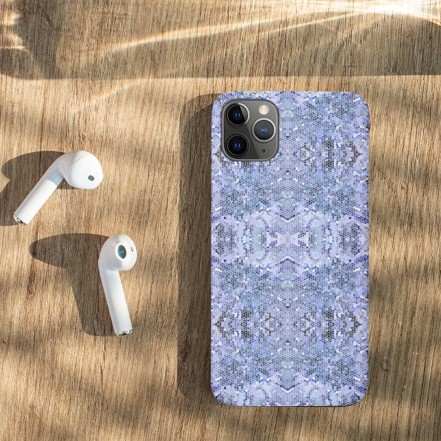 Coques Case-Mate iPhone Elégante mosaïque bleue glace, moderne (Créateur téléchargé)